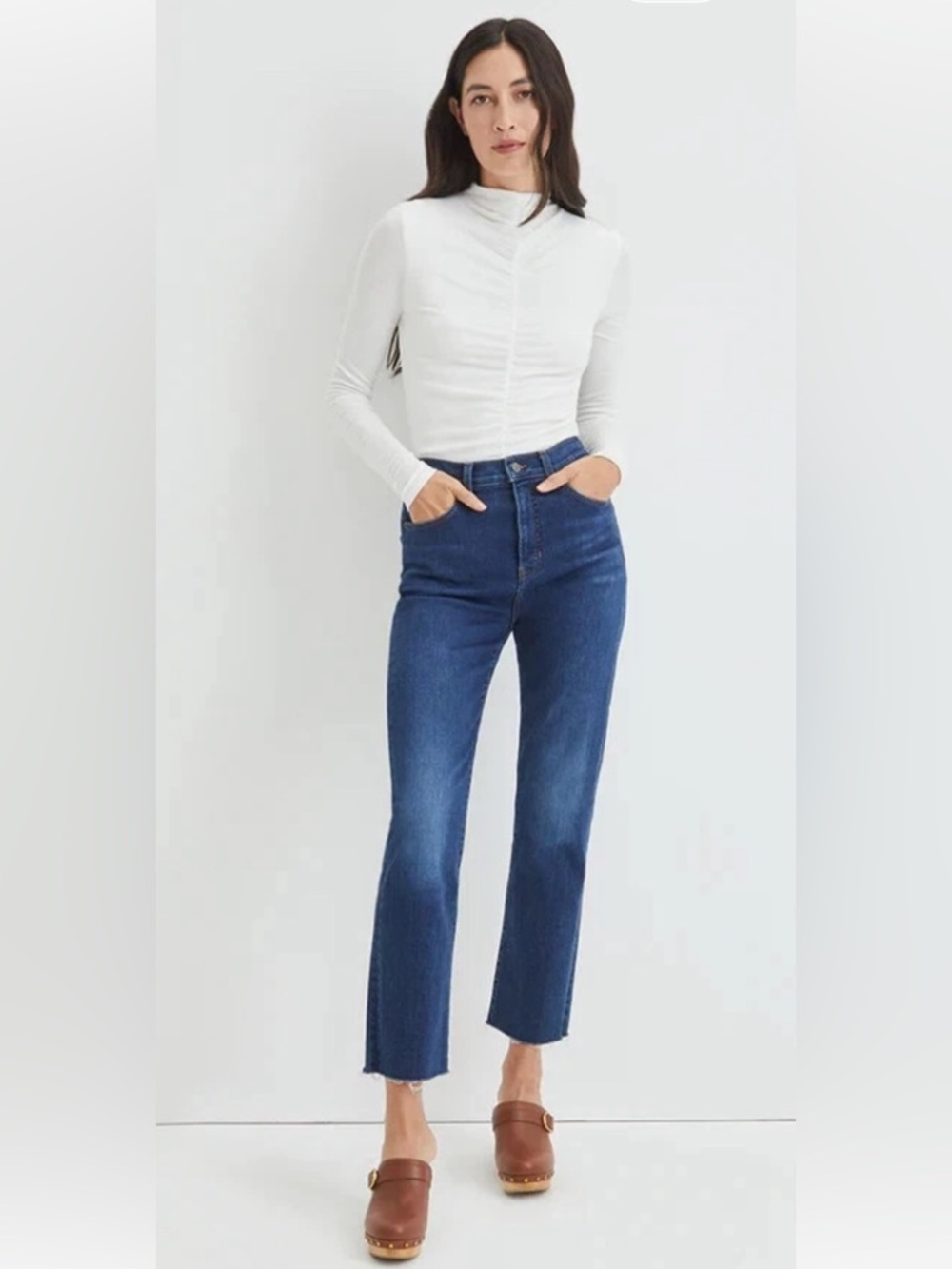 Veronica Beard Ryleigh Slim Straight High Rise Jean Size 26